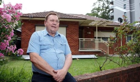 George Gruchot outside his family home in Bankstown