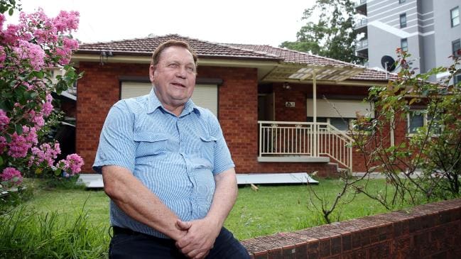 George Gruchot outside his family home in Bankstown