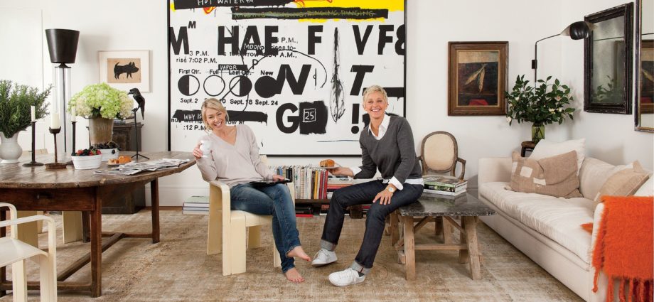 Portia de Rossi and Ellen DeGeneres at their Beverly Hills house