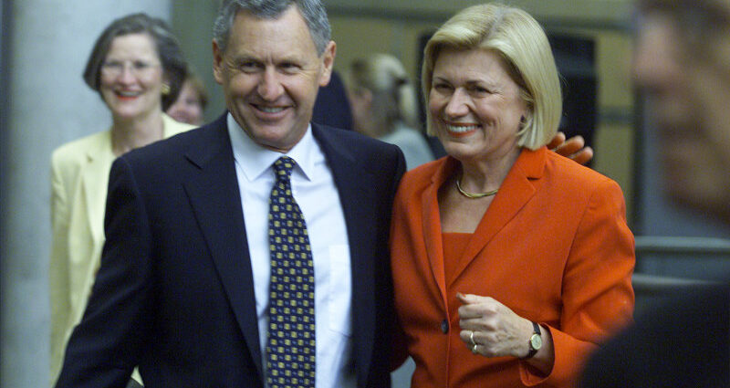 Ros Kelly and David Morgan