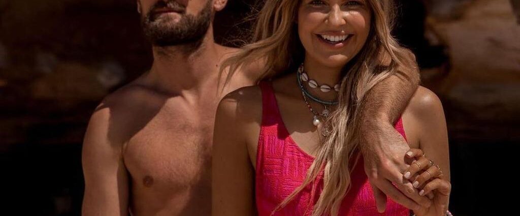 Ex-AFL star Joel Patfull and his fiancee Elle Ferguson