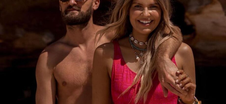 Ex-AFL star Joel Patfull and his fiancee Elle Ferguson