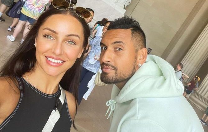 Kyrgios and partner Costeen Hatzi