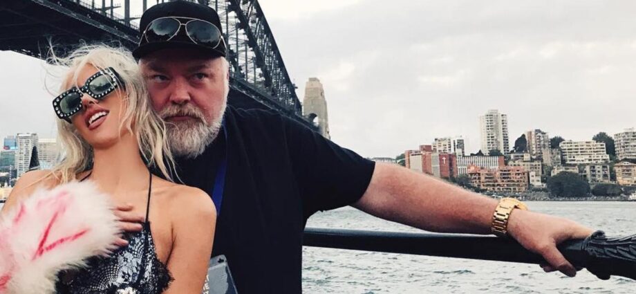 Kyle Sandilands and his wife, Tegan Kynaston