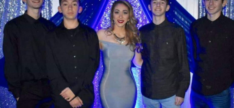 Ana Reynoso with her sons, Mark Anthony and Michael Angelo Urista