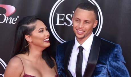 NBA player Stephen Curry with wife Ayesha.