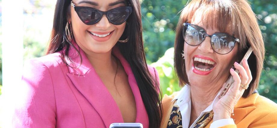 Former Miss Universe New Zealand Holly Cassidy and her grandmother Cheryl Whiting