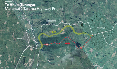 Te Ahu and Turanga: Manawatū Turanga Highway map