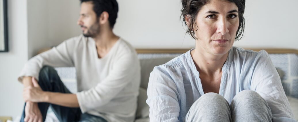 Husband and wife having an argument