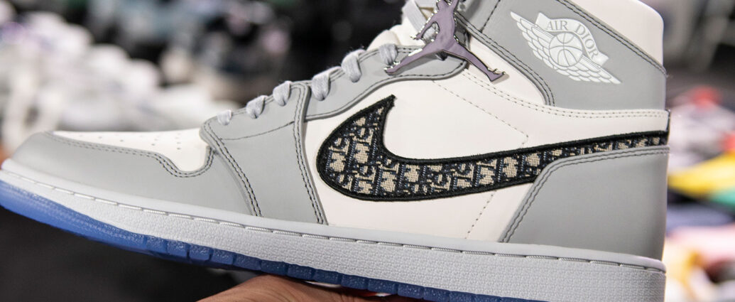 The Dior x Air Jordan 1 sneakers