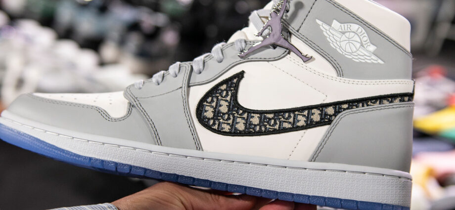 The Dior x Air Jordan 1 sneakers