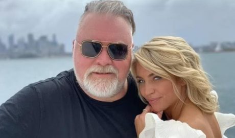 Radio King Kyle Sandilands and his wife, Tegan Kynaston