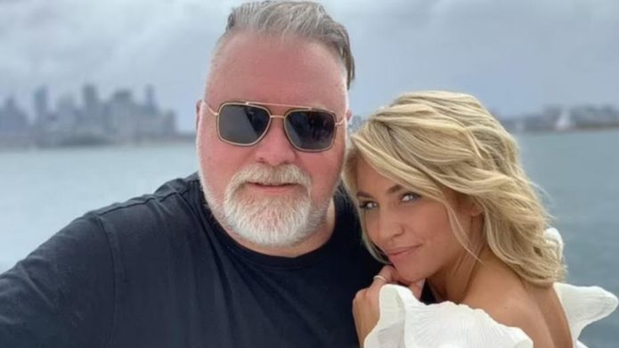 Radio King Kyle Sandilands and his wife, Tegan Kynaston